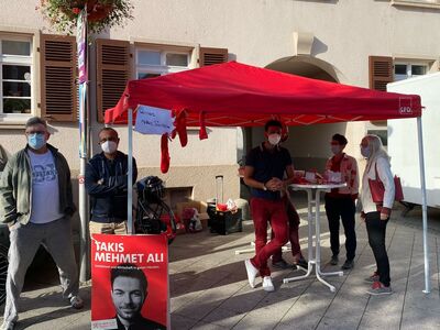 Takis Mehmet Ali an unserem Wahlstand
